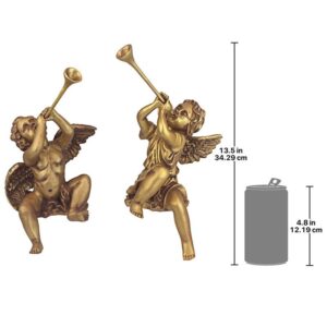 Design Toscano JE930801 7 Inch Trumpeting Angels, Set of 2