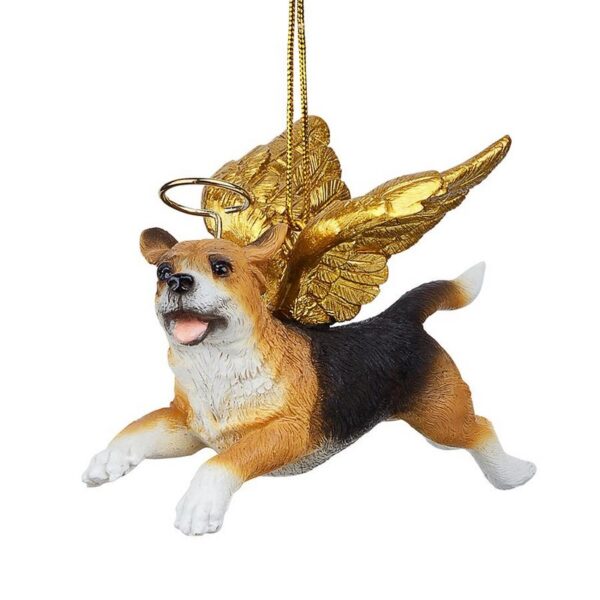 Design Toscano JH170713 4 Inch Honor The Pooch Beagle Holiday Dog Angel Ornament