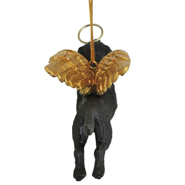 Design Toscano JH170714 3 1/2 Inch Honor The Pooch Black Lab Holiday Dog Angel Ornament