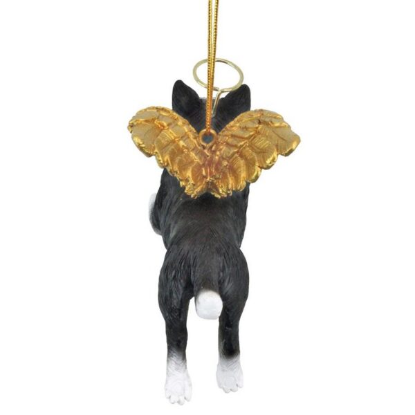 Design Toscano JH170715 4 Inch Honor The Pooch Border Collie Holiday Dog Angel Ornament Collection