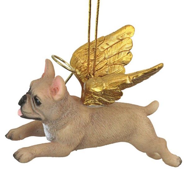 Design Toscano JH170717 3 1/2 Inch Honor The Pooch French Bulldog Holiday Dog Angel Ornament