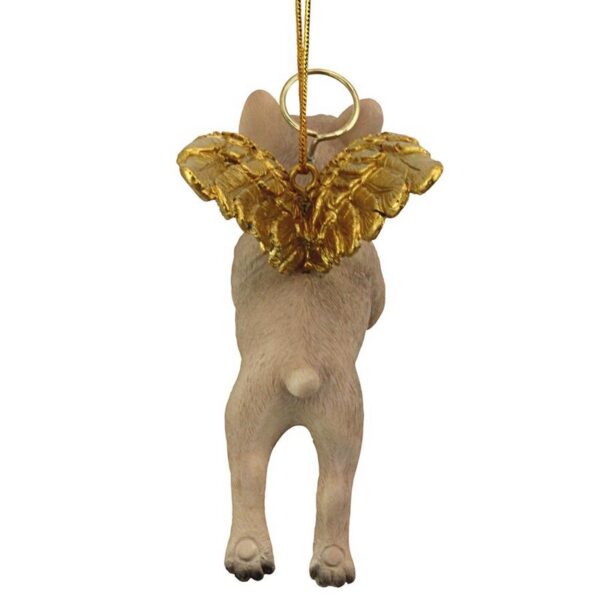 Design Toscano JH170717 3 1/2 Inch Honor The Pooch French Bulldog Holiday Dog Angel Ornament