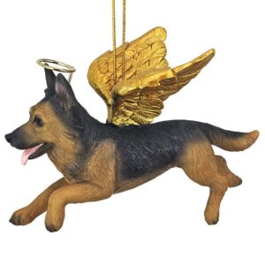 Design Toscano JH170718 4 Inch Honor The Pooch German Shepherd Holiday Dog Angel Ornament