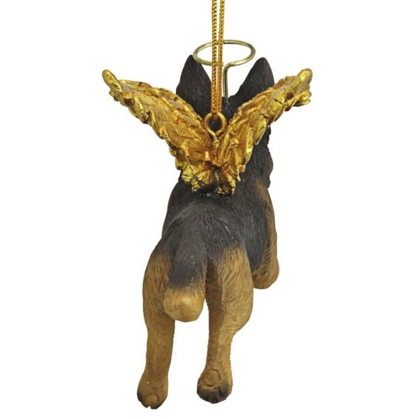 Design Toscano JH170718 4 Inch Honor The Pooch German Shepherd Holiday Dog Angel Ornament