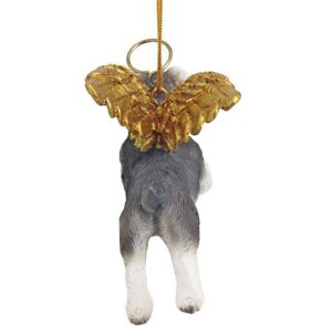 Design Toscano JH170719 3 1/2 Inch Honor The Pooch Mini Schnauzer Holiday Dog Angel Ornament