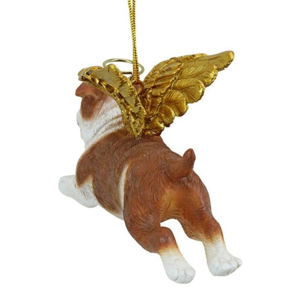 Design Toscano JH170733 4 Inch Honor The Pooch Bulldog Holiday Dog Angel Ornament