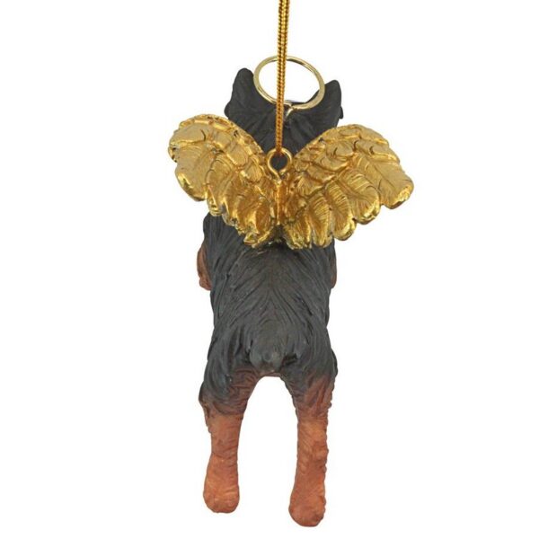 Design Toscano JH170737 3 1/2 Inch Honor The Pooch Yorkie Holiday Dog Angel Ornament