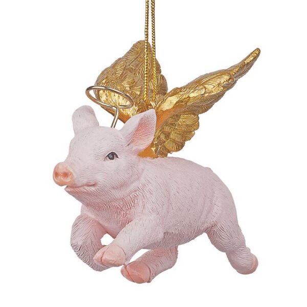 Design Toscano JH170739 4 Inch Hog Heaven Flying Pig Angel Christmas Ornament