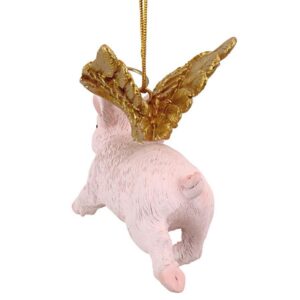 Design Toscano JH170739 4 Inch Hog Heaven Flying Pig Angel Christmas Ornament