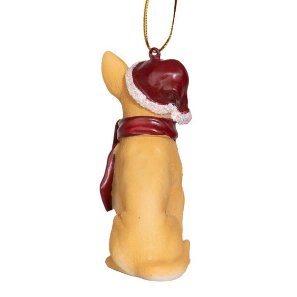 Design Toscano JH576307 2 1/2 Inch Chihuahua Holiday Dog Ornament Sculpture