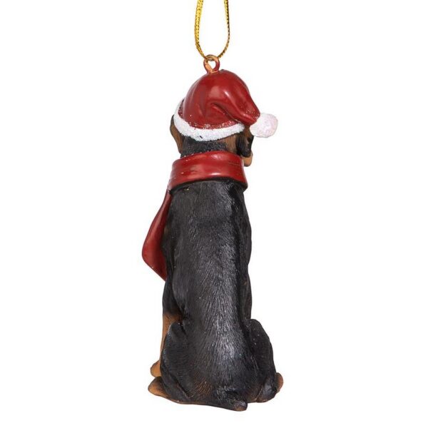 Design Toscano JH576309 2 1/2 Inch Doberman Pinscher Holiday Dog Ornament Sculpture