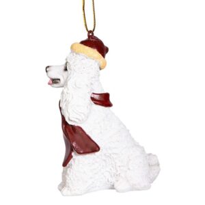 Design Toscano JH576314 3 Inch White Poodle Ornament