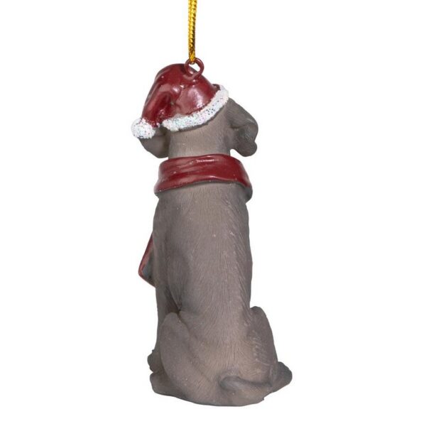 Design Toscano JH576326 2 1/2 Inch Weimaraner Holiday Dog Ornament Sculpture