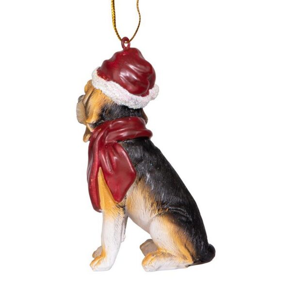 Design Toscano JH576327 2 1/2 Inch Beagle Holiday Dog Ornament Sculpture