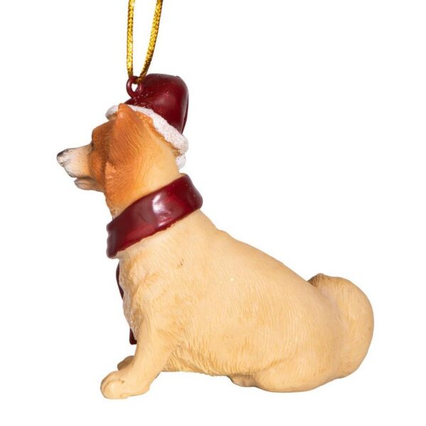 Design Toscano JH576337 2 1/2 Inch Welsh Corgi Holiday Dog Ornament Sculpture