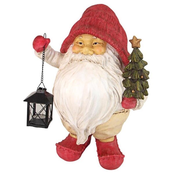 Design Toscano JQ10101 12 Inch Santa Claus with Lantern and Tree