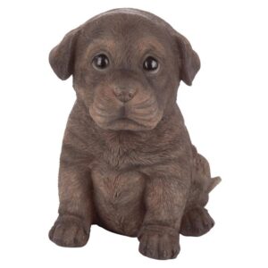 Design Toscano JQ110867 4 Inch Lab Puppy Partner Statue - Chocolate