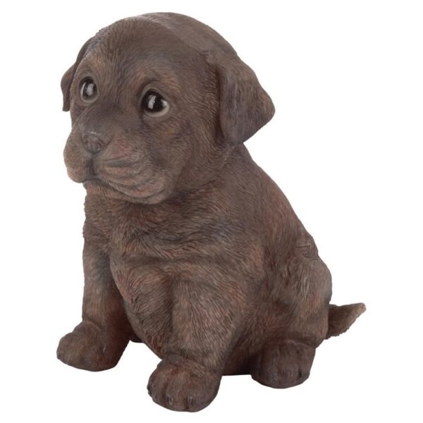 Design Toscano JQ110867 4 Inch Lab Puppy Partner Statue - Chocolate