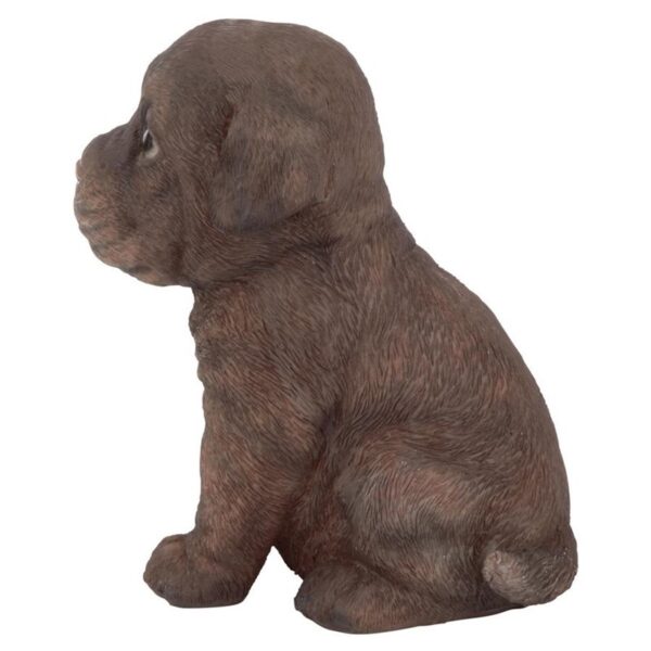 Design Toscano JQ110867 4 Inch Lab Puppy Partner Statue - Chocolate