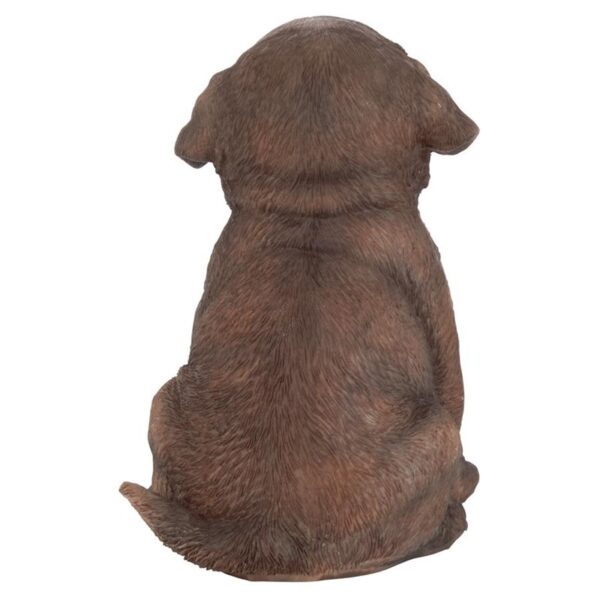 Design Toscano JQ110867 4 Inch Lab Puppy Partner Statue - Chocolate