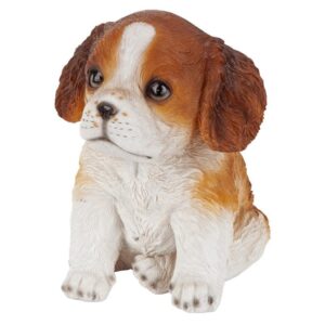 Design Toscano JQ112069 4 1/2 Inch Cavalier Puppy Partner - Red and White