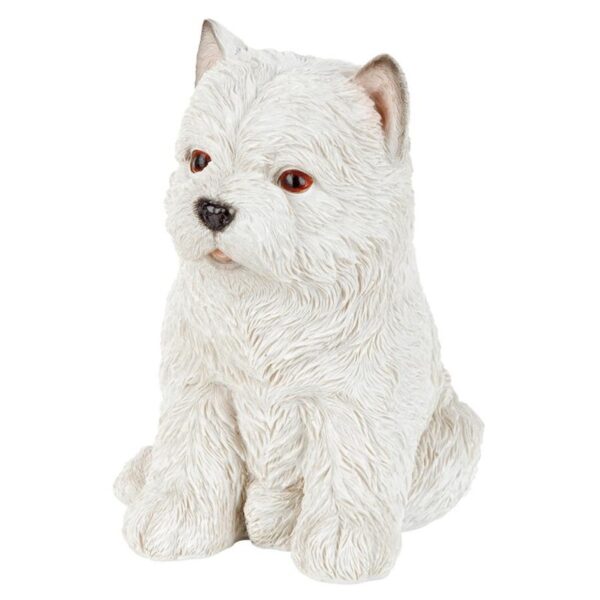 Design Toscano JQ11207 4 Inch Maltese Puppy Partner Statue - White