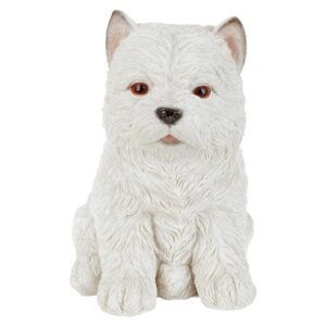 Design Toscano JQ11207 4 Inch Maltese Puppy Partner Statue - White