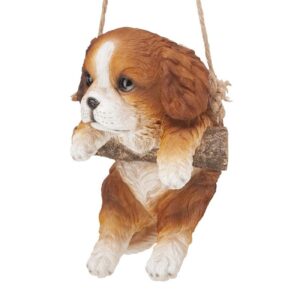 Design Toscano JQ114251 5 1/2 Inch King Charles Cavelier Dog Hanging - Brown