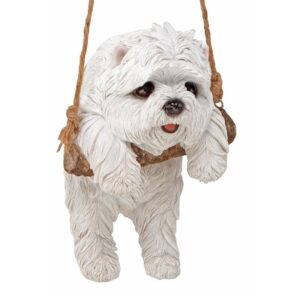 Design Toscano JQ11429 5 1/2 Inch Maltese Dog Hanging - White