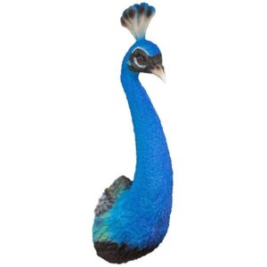 Design Toscano JQ11733 8 1/2 Inch Peacock Head Wall Sculpture