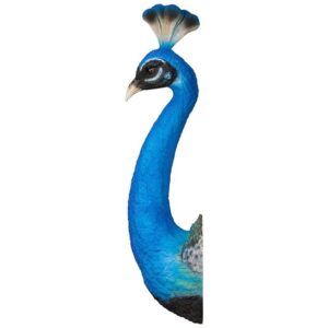 Design Toscano JQ11733 8 1/2 Inch Peacock Head Wall Sculpture