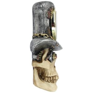 Design Toscano JQ11941 7 Inch Steampunk Mad Hatter Skull Clock