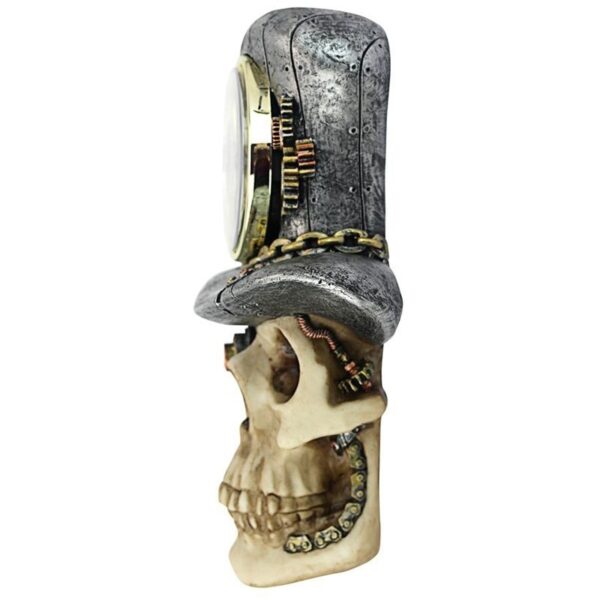 Design Toscano JQ11941 7 Inch Steampunk Mad Hatter Skull Clock