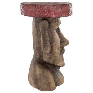 Design Toscano JQ12149 13 Inch Easter Island Moai Side Table