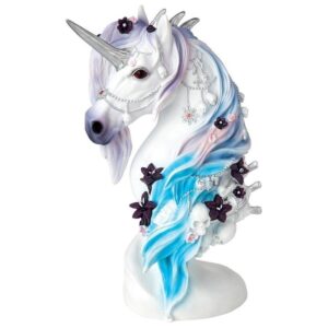 Design Toscano JQ12583 6 1/2 Inch Unicorn Bust with Skulls Statue