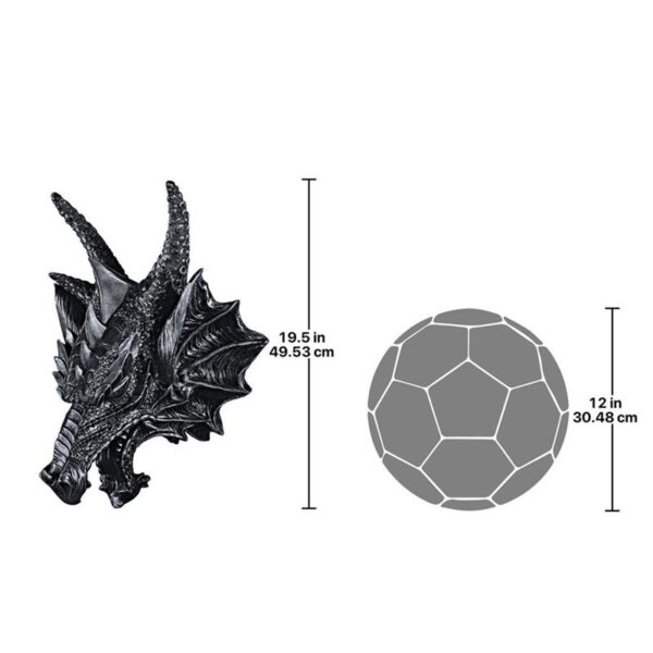 Design Toscano JQ3255 17 Inch Sir Lamoraks Dragon Wall Trophy - Gray