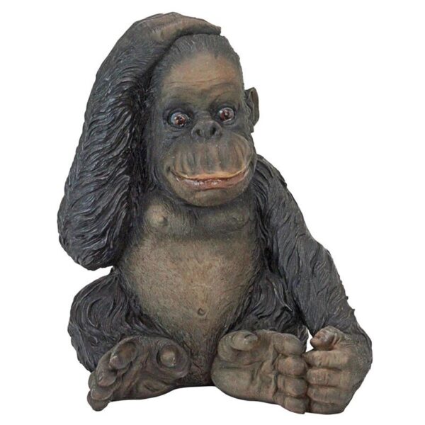 Design Toscano JQ3551 11 Inch Curly the Chimpanzee Statue