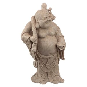 Design Toscano JQ3859 9 1/2 Inch Wandering Happy Hotei Buddha Statue