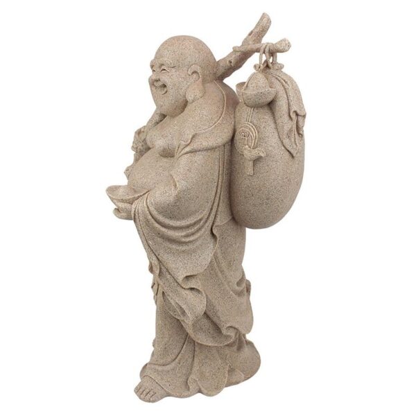 Design Toscano JQ3859 9 1/2 Inch Wandering Happy Hotei Buddha Statue