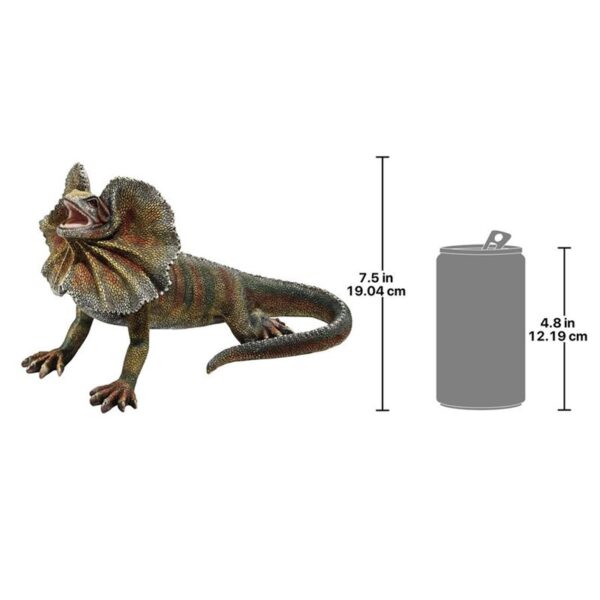 Design Toscano JQ4518 13 Inch Frilled Neck Lizard Statue