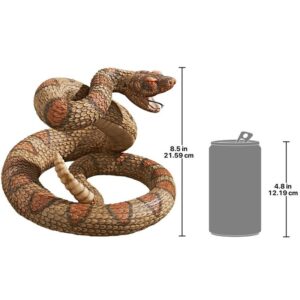 Design Toscano JQ6105 13 1/2 Inch Western Diamond Back Rattlesnake Statue