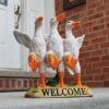 Design Toscano JQ6260 11 Inch Delightful Dancing Ducks Welcome Sign