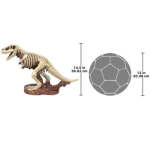 Design Toscano JQ6481 Prehistoric 21 1/2 Inch T-Rex Dinosaur Skeleton Statue