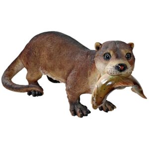 Design Toscano JQ7546 23 Inch River Otters Big Catch Statue