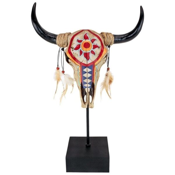 Design Toscano JQ7892 12 Inch Western Desert Sun Cow Skull Statue