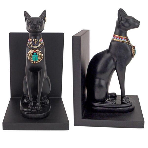 Design Toscano JQ7905 5 Inch Bastet Cat Goddess Bookends, Set of 2