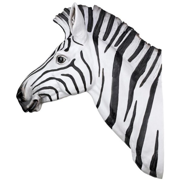 Design Toscano JQ9095 7 1/2 Inch Zebra Head Wall Sculpture