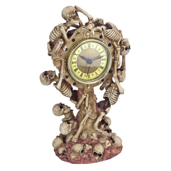 Design Toscano JQ9371 6 Inch Skeleton Crew Mantel Clock