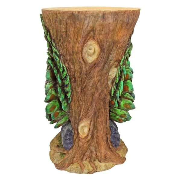 Design Toscano JQ9453 15 Inch Rovocative Peacock Garden Table