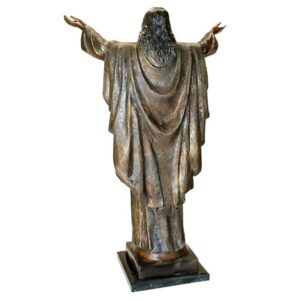 Design Toscano KW29505 21 1/2 Inch Jesus Christ Arms Raised Statue - Bronze